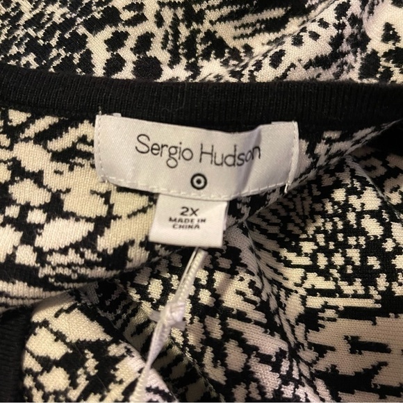 NWT Sergio Hudson for Target Animal Print Side Cut Out Sweater Midi Dress 2X - Picture 5 of 8